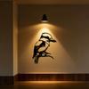 1pc Lifelike Kookaburra Metal Wall Art Iron Garden Sculpture Weather Resistant Patio Fence Decor Gift for New Year Easter Bird Lovers