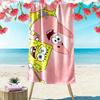 SpongeBob&Patrick Star Print Beach Towel, Large Soft Quick Dry Towel for Beach Camping Swimming