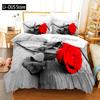Set Biancheria da Letto Rosa Moda Romantico Tessile per la Casa Singolo Matrimoniale Misura Per Coppia Donna Ragazze Arredamento Camera da Letto Fiori Copripiumino