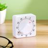 60 Minutes Mechanical Kitchen Timer Square Countdown Alarm Reminder for Cooking Baking Food Preparation Timing Tool