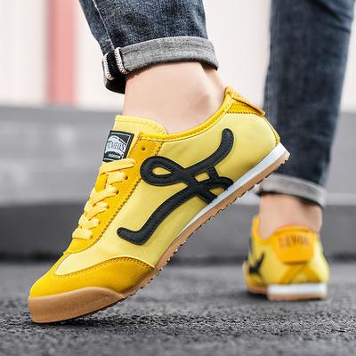 Žlté pánske tenisky 2025 Priedušné bežecké topánky Pánske tréneri Letné ploché tenisky Pánske športové topánky zapatillas de hombre