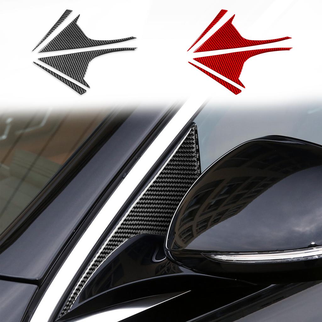 Carbon Fiber Outer A-pillar Door Post Panel Strip Car Accessories Exterior Cover Trim Sticker For Benz Maybach S Class W223 21+