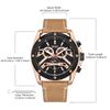 Megir Official Quartz Men Watches Fashion Genuine Leather Chronograph Military Watch Clock Men Relogio Masculino Erkek Kol Saati