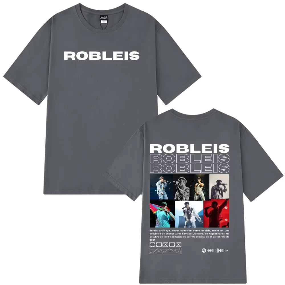 Rapper Robleis Album Tour 2026 Merch T Shirts Unisexs Women Hiphop Fashion Tshirts Gothic Punk Retro Casual Tshirts Streetwear