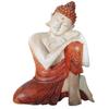 Buddha Statue Thinking Hand-Carved Suar Wood 25cm