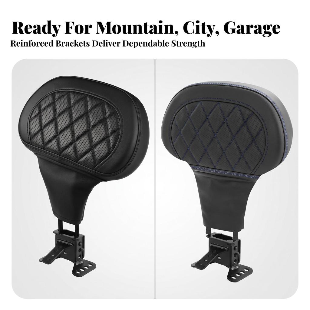 Long-Highway Motorist Backrest Driver with Mounting Bracket, Contoured,