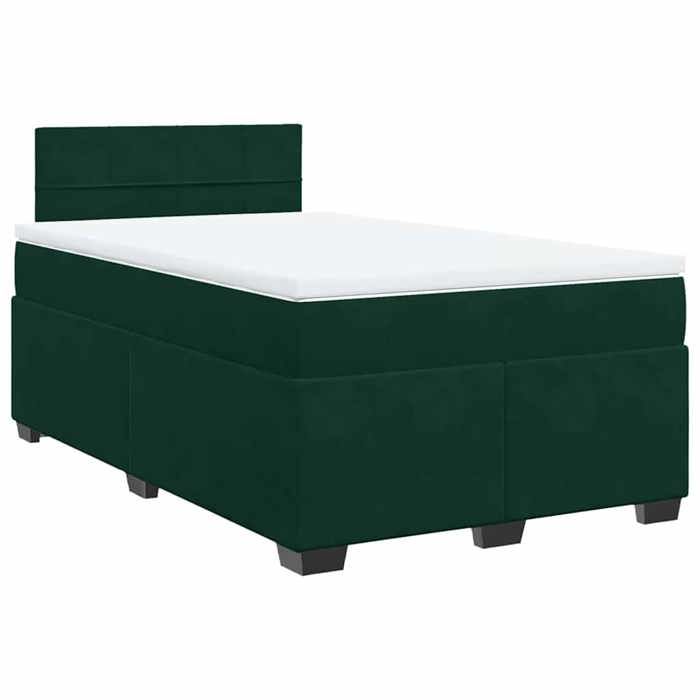 Maison Exclusive - Bettlattenrost mit dunkelgrüner Matratze 120x190 cm