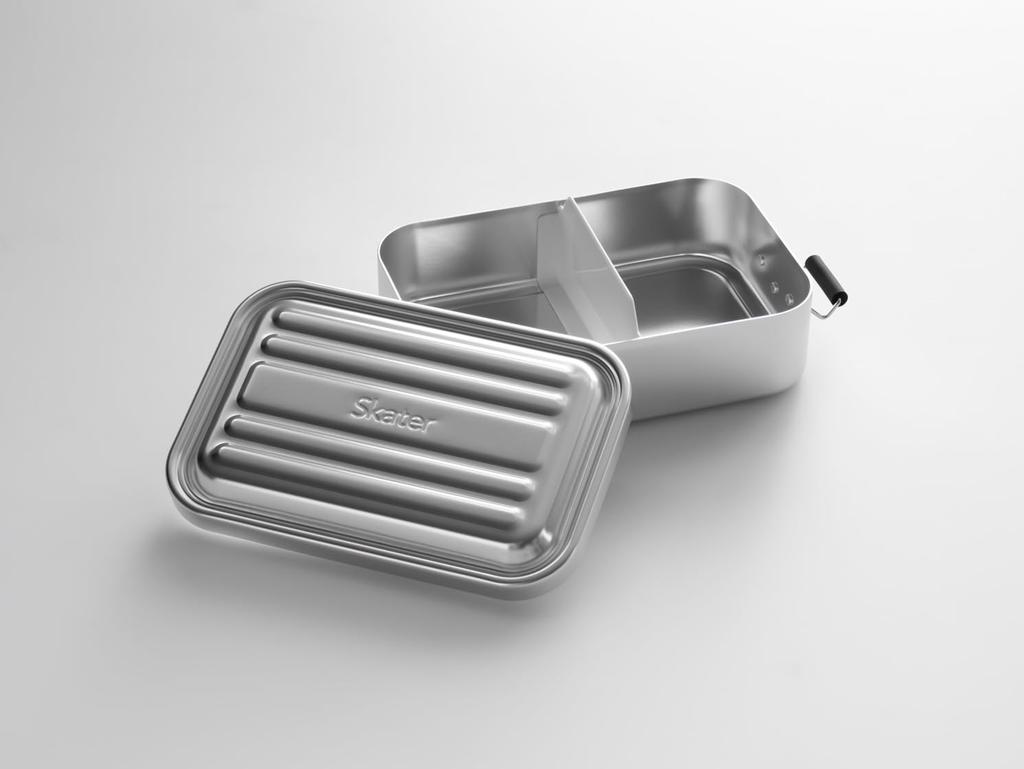 Skater Aluminium-Brotdose für 850ml Groß Flauschig Servieren Schwarz AFT8B-A Männer, Fassungsvermögen, Fassungsvermögen,