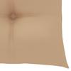 Garden Chairs with Beige Cushions 6 Pcs Solid Teak Wood