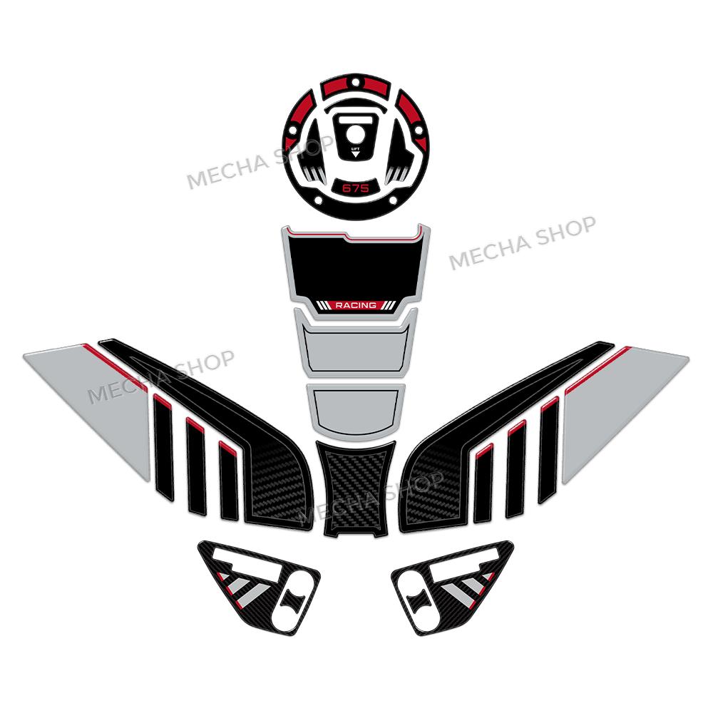 Motorcycle 3D Epoxy Resin Sticker fuel tank pad knee pads Protection Decal For CF MOTO 675SR-R 2025 2026