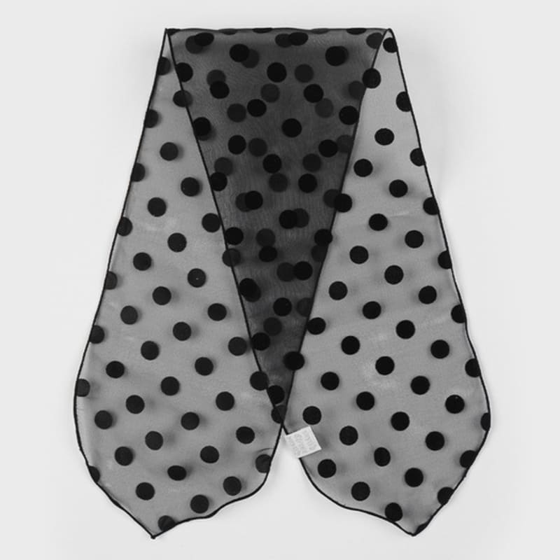 Eireve POLKA DOT ORGANZA SCARF (BLACK)