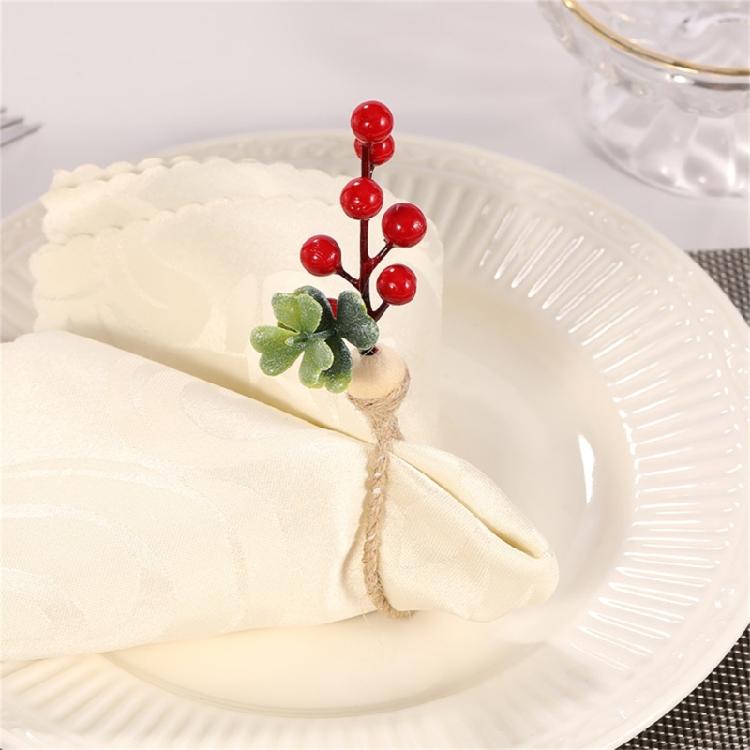 6Pcs Simple Napkin Holder Artificial Green Leaf Napkin Rings for Parties Dinner Wedding Banquets Table Decoration