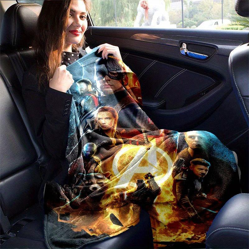 Avengers Super Heroes Blanket, Warm Comfortable Soft Blanket for Chair Office Sofa Bed Sofa Office Camping, Suitable for Gifting Relatives a