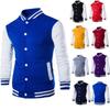 Fashion Slim Fit Baseball Men's Coat Personalized Casual Sports Male Jacket Printed Stand Up Collar Cardigan Outwear