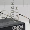 Hugo Boss Hugo Boss Titanium Eyeglass Frames BOSS1416 0NZ Matte Gold Round Stainless Steel