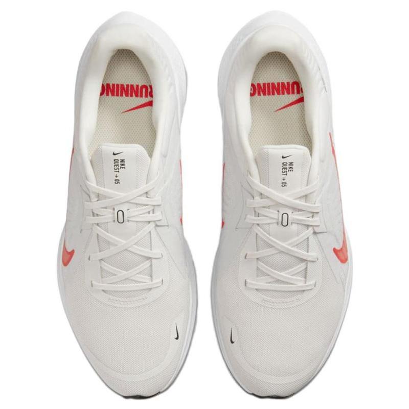 Nike Quest 5 Platinum Odcień Biały Czarny Jasnoczerwony Trampki DD0204-007