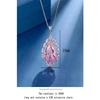 925 Sterling Silver Light Luxury Elegant Pink Zircon Pendant Necklace Birthday Party Anniversary Wedding Gift