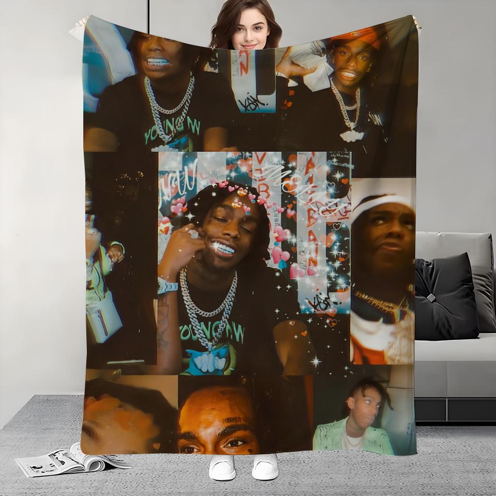 Rapper Y-YNW M-Melly Blanket Design Lightweight For Dorms, Naps, Living Room, Office,Sofa,All-Season 75x90cm