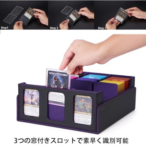 Deck Case, Trading Card Case, Card Storage Box, Holds 2300+ Trading Cards, Features Window, Dividers, and Card Stoppers, Compatible with Yu-Gi-Oh!, Po