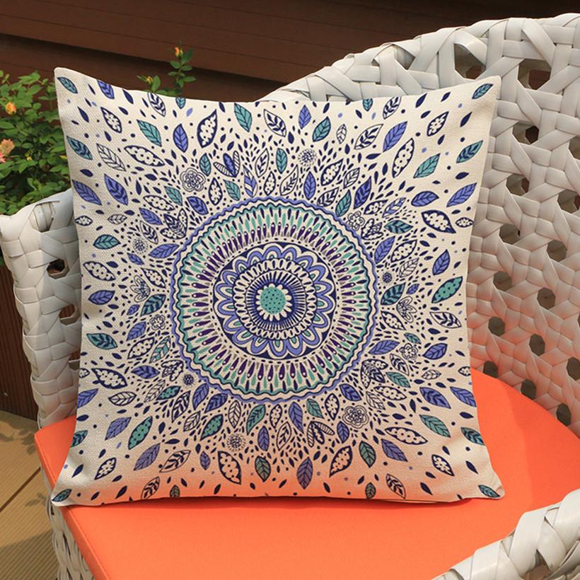 Bohemia Mandala Florals Style Home Decoration Throw Pillow Case Vintage Kilim Pattern Print Car Sofa Cushion Cover Cojines