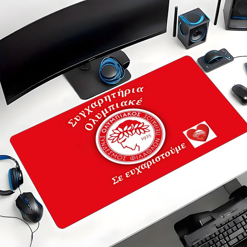 Olympiacos FC (14) Mouse pad With A Non Slip Rubber Base Perfect For Home Office Use And An Ideal Gift For Gamers