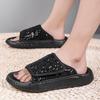 New Cool Slippers Women's Summer Outer Wear Sequins High-end Thick-soled Beach Sandals Lazy Pregnant Women One-word Drag