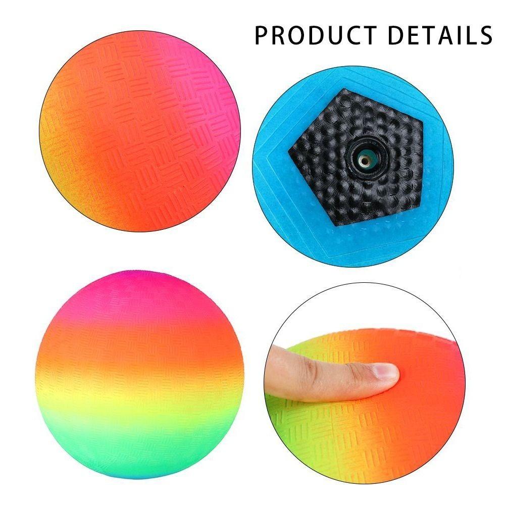 Toy Water Game Balloon Inflatable Football Toy PVC Playthings Rainbow Football Beach Rainbow Balls