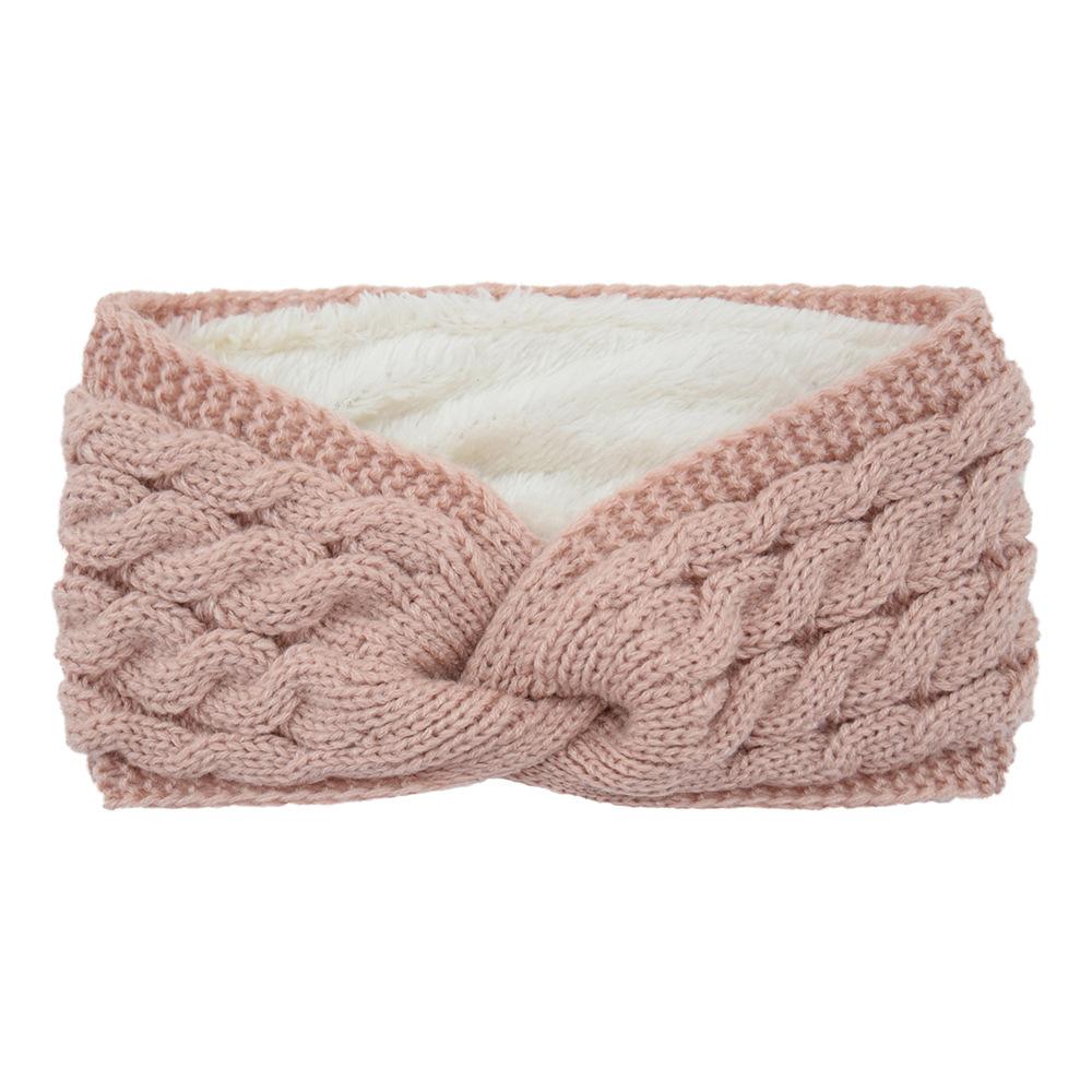 New in Plush Thick Wool Knitting Sports Headband Autumn Ear Protection Ear Warmer Women Thermal Insulation Cold proof Head Cover