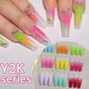 Nail Gel, Rainbow Dopamine Series, Spring Summer Fashion, High Saturation Shine, LED Nail Art, Gradient Effect, DIY Nail Design