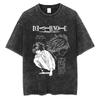 T-shirt Grafica Harajuku Vintage Lavata Death Note Anime Oversize Cotone Moda Streetwear Casual Estiva Manica Corta