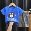 2025 Kids' Short Sleeve Summer Pajama Set - Boys and Girls Baby T-shirt and Shorts