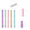 5Pcs Hollow Teething Tubes for Baby Soft Silicone Teether Baby Teething Toys with Cleaning Brush