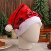 Santa klobouk pro dospělé Plyšový červený sametový Santa klobouk s mašlí/slunečnicí/zvonkem/sněhovou vločkou dekorací pro vánoční večírek dárek