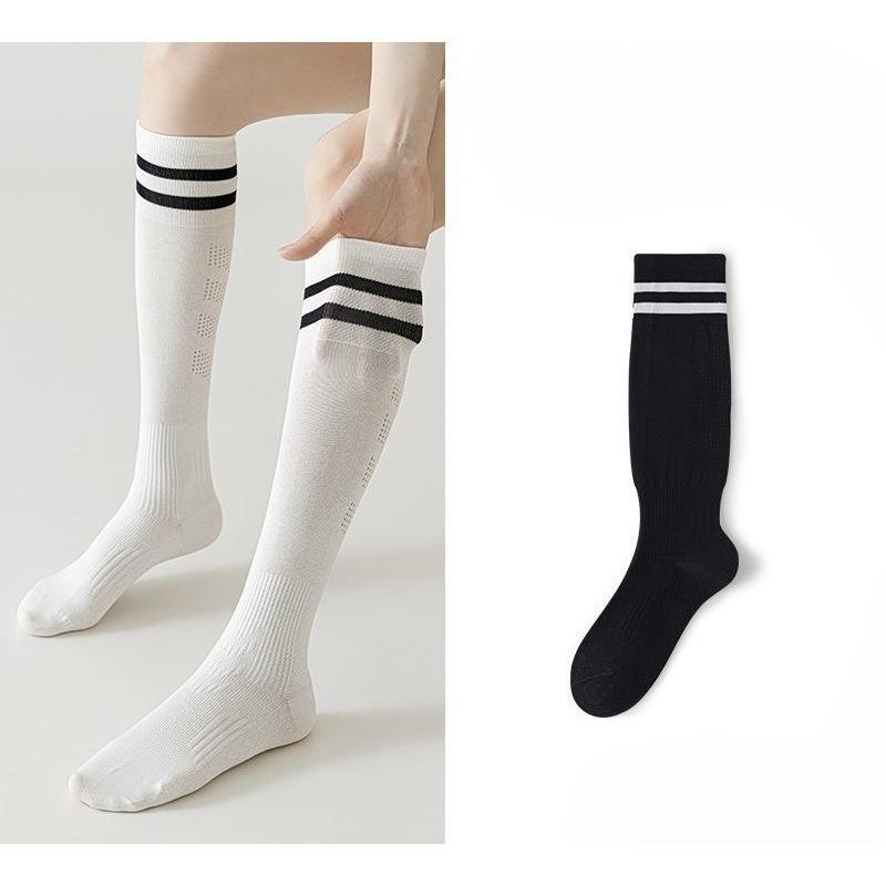 Sports Long Compression Socks, Tennis Socks, Women's Micro-pressure Massage Sole Calf Socks, Summer Thin Fitness Running Socks