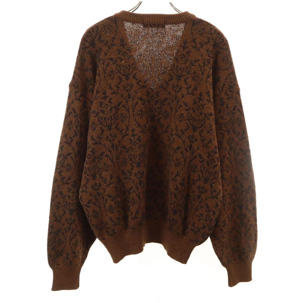 Yves Saint Laurent 90s Old Overall Handle Long Sleeve V Neck Sweater Knit Women Used