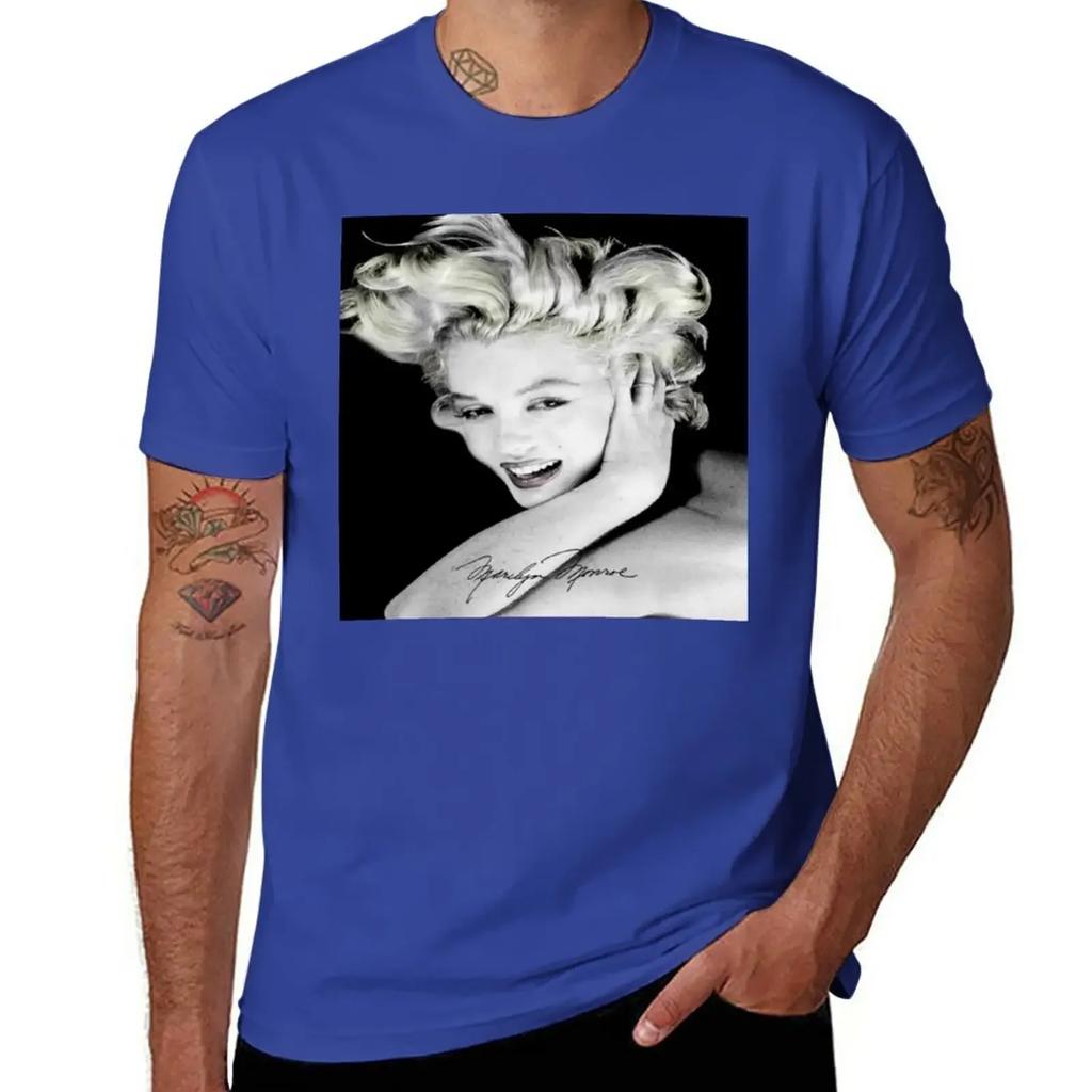 MARILYN MONROE' The First American Goddess T-Shirt Aesthetic clothing sweat anime Men's t shirts