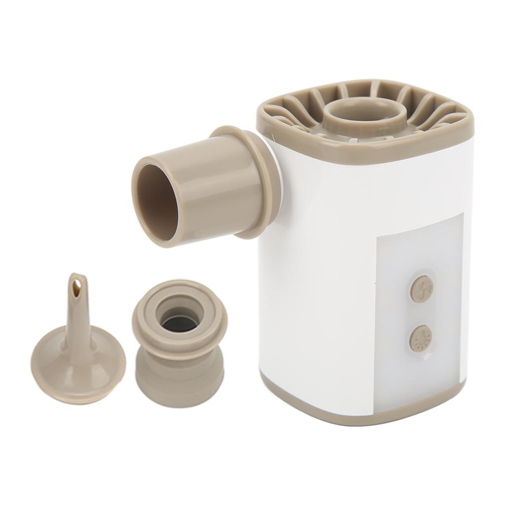 Portable Air Pump 2 Nozzles 2 Modes 3600mAh Battery USB Charging Multifunction Air Mattress Pump with LED Light