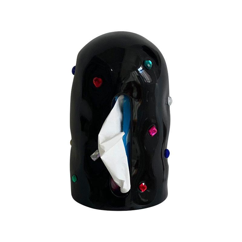 Creative Tissue Box Paper Towel Holder Napkin Drawer Ceramic Drawer Box Tissue Holder Living Room Decoration Ornaments