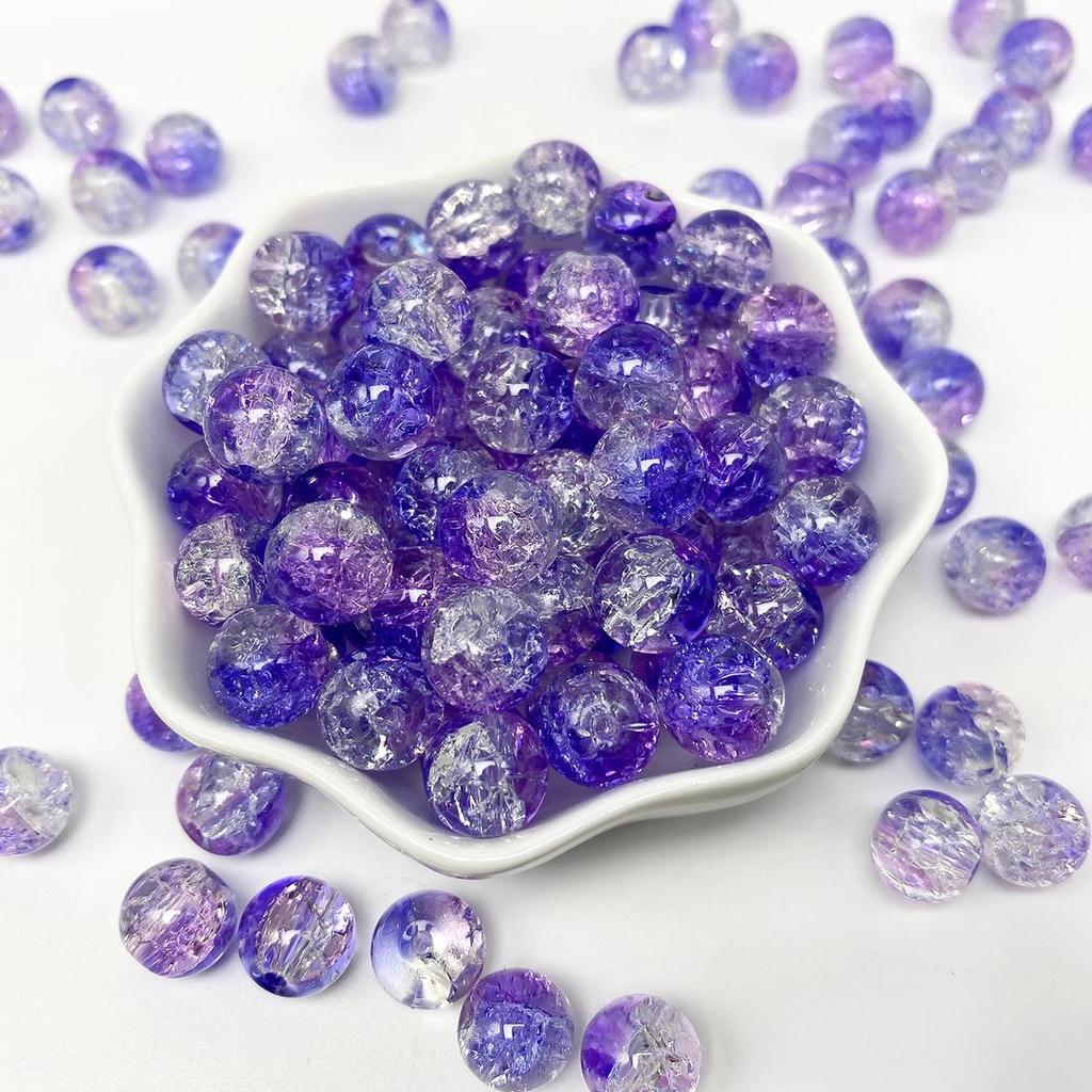 Koraliki z kryształowego szkła z glazurą crackle ice do samodzielnego tworzenia bransoletek i projektów przekładek