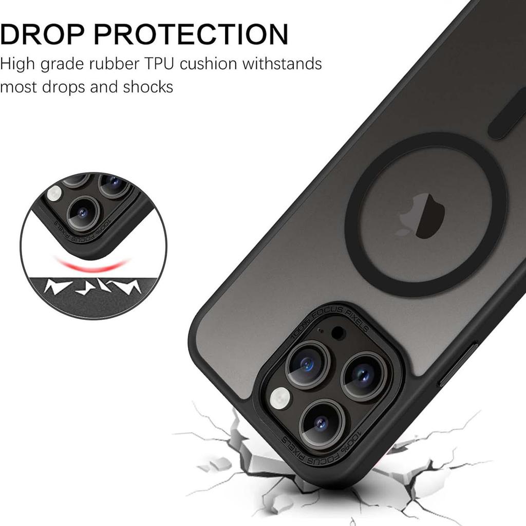 New Magnetic Frosted Phone Case - Compatible with iPhone 14, 15, and 16 - Skin-Feel, Drop-Proof Protection.