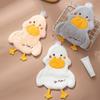 Cartoon Cute Duck Wipe Hand Towel Coral Velvet Square Towel Household Kitchen Bathroom Children Hand Cloth