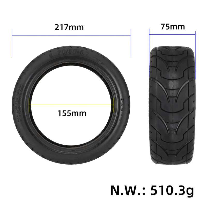 70/50-6.1 Tubeless Outer Tire for MINIMOTORS Dualtron Mini Electric Scooter Vacuum Tire Replacement Tyre