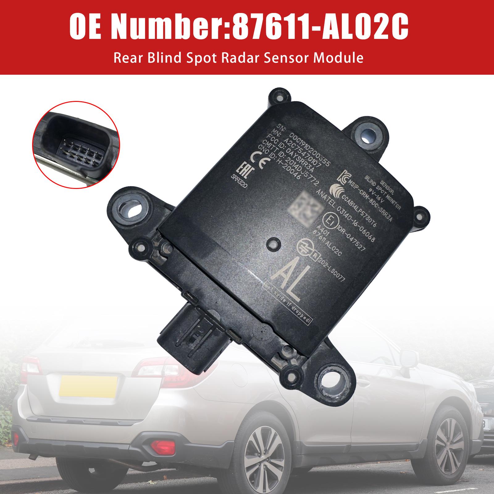 Rear Blind Spot Radar Sensor Module 87611-AL02C For Subaru Outback 2018-2019