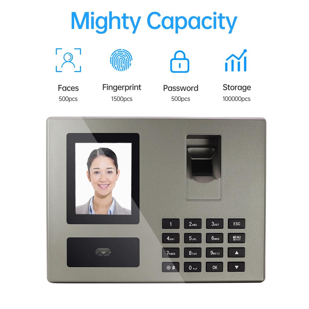 Employee Fingerprint Attendance Machine FA03 for Office Factory Work Check-in Device Support Facial Recognition Password Unlock