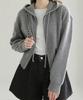 SLOWLOLLI Cozy Knit Zip-Up Hoodie