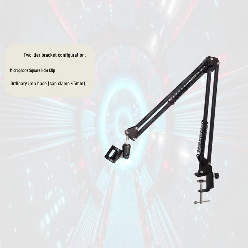 Adjustable Cantilever Phone & Tablet Stand with Overhead Light for Live Streaming & Watching