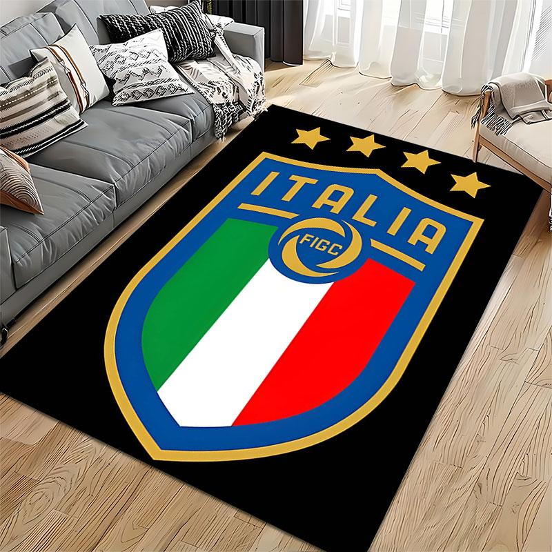 Italia Football Emblem Carpet suitable as a non-slip mat for the living room or bedroom sofa