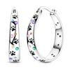 2025 New 925 Sterling copper Hoop Earrings Flowers Zircon Drop Earrings Stud For Woman Fine Birthday Wedding Party Zircon Gifts