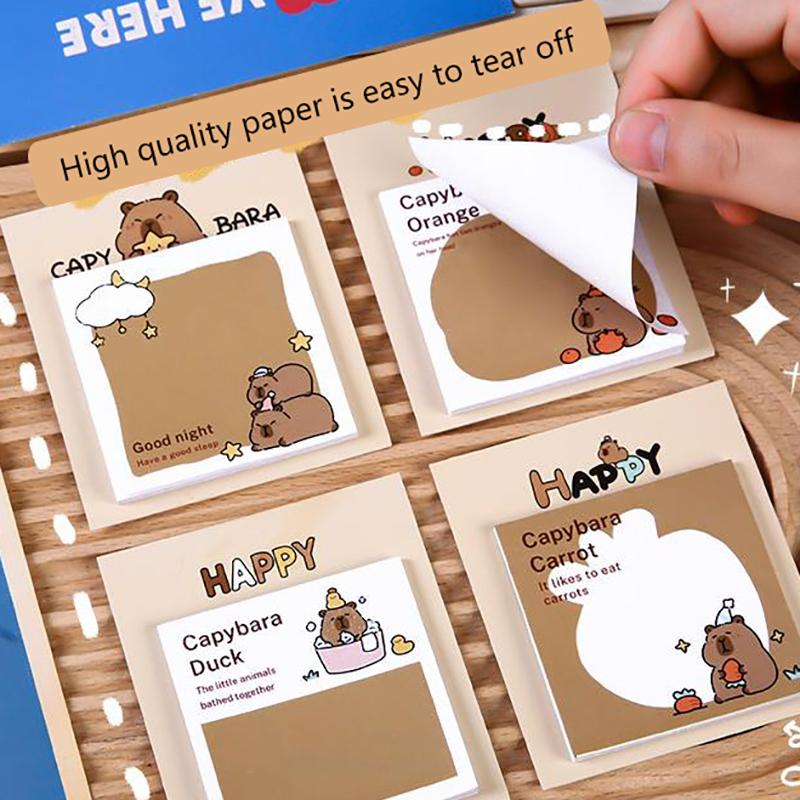30 Stück Niedliche Cartoon Kreative Capibala Haftnotizen DIY Journal Nachricht Notizpapier Notizblock Studenten Schreibwaren Schulsachen