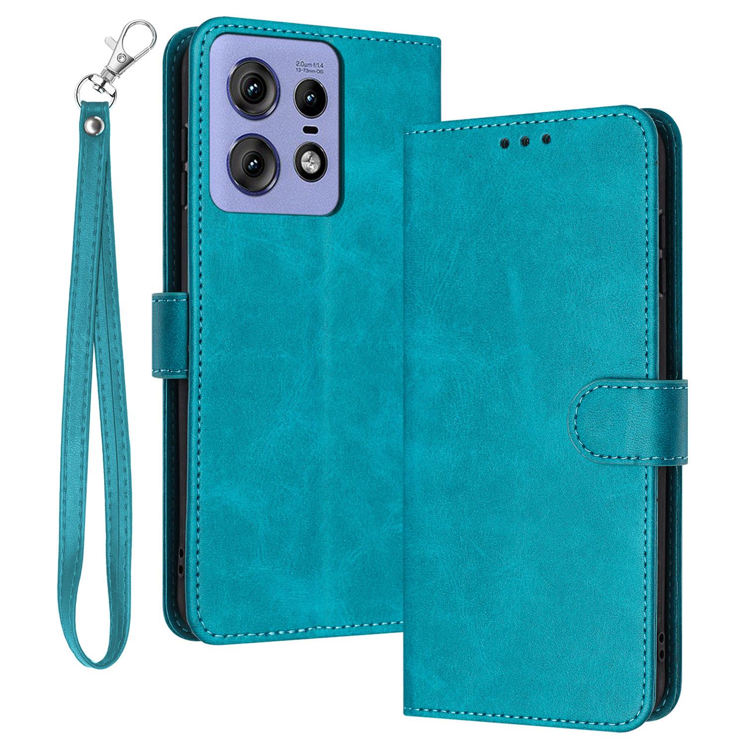 

For Motorola Edge 50 Pro 5G Case Calf Texture Leather Stand Wallet Anti-Fall Phone Cover Green